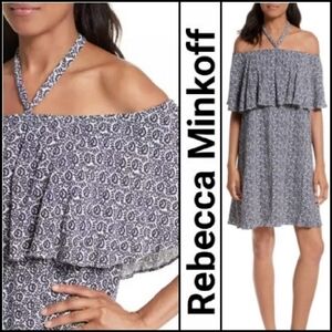 𝅺NEW! REBECCA MINKOFF Off The Shoulder Halter Mini Dress 2.